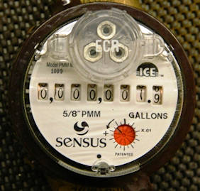 my sensus water meter shows no numbers
